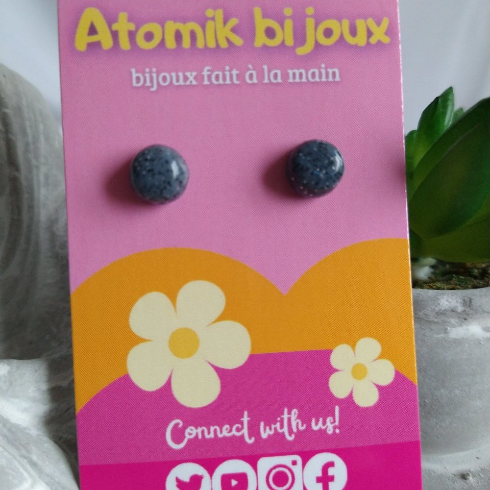 Boucles d’oreilles en argile polymère faites à la main. Handmade polymer clay#11